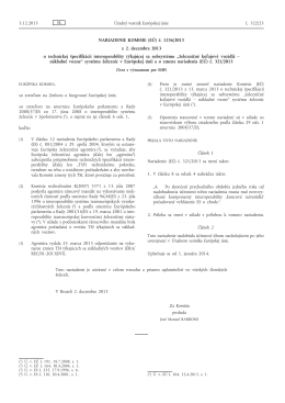 Nariadenie Komisie (EÚ) č. 1236/2013 z 2. decembra 2013 o