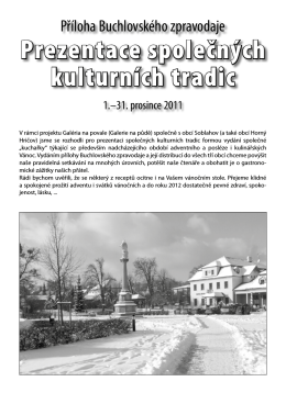 Buchlovský zpravodaj - PŘÍLOHA II. - prosinec 2011
