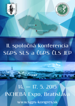 PONUKA spolupráce - II. spoločná konferencia SGPS SLS a ČGPS