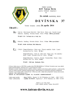 D E V Í N S K A	  37 www.tatran-devin.wz.cz