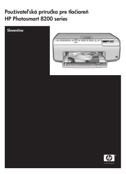 Používateľská príručka pre tlačiareň HP Photosmart 8200 series