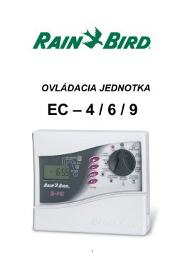4 / 6 / 9 manuál - Rain Bird Slovensko