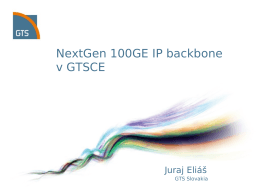 NextGen 100GE IP backbone v GTSCE