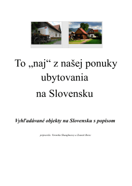 To „naj“ - Slovenskedovolenky.sk
