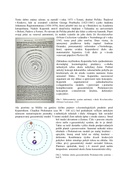 Mikuláš Koperník - astronómia pred ním a po ňom