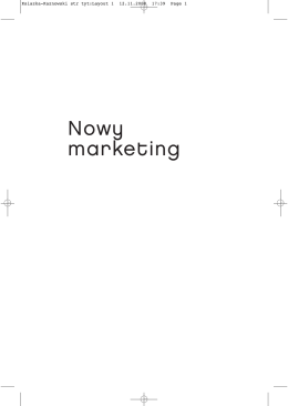 "Nowy marketing" - Dominik Kaznowski