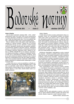 Ročník XIV. • číslo 2 október 2010 - Krivosúd