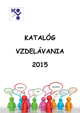 katalóg vzdelávania 2015