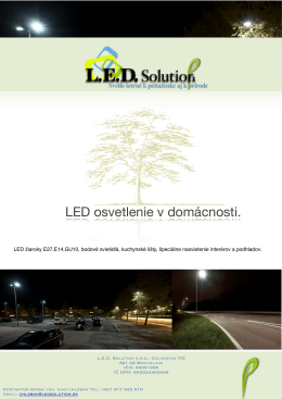 Cenník LED svietidiel pre domácnosti v3 - nov 2012
