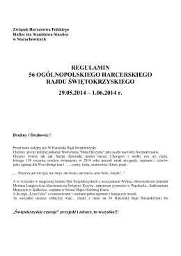Regulamin 56 Harcerskiego Rajdu Świętokrzyskiego, wersja .pdf