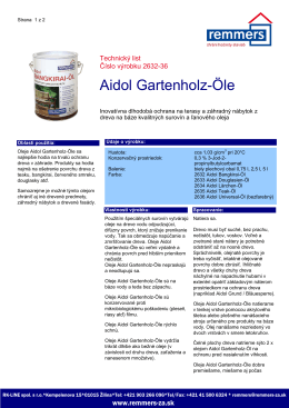 Techn. List Aidol Gartenholz-Öle