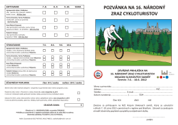 Pozvánka 16.národný zraz cykloturistov
