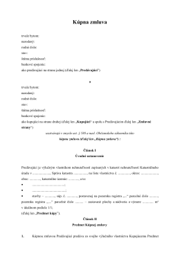 Kúpna zmluva na dom a pozemok (Formát PDF)
