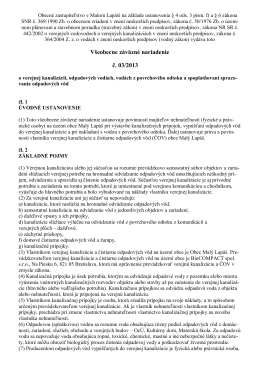 Všeobecne záväzné nariadenie č. 03/2013