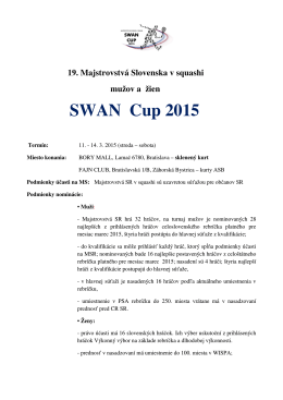 Viac v prílohe [PDF] - Majstrovstvá Slovenska v squashi 2015