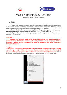 Moduł e-Deklaracje w LeftHand