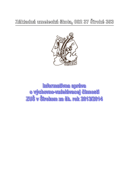 Informatívna správa 2013-14.pdf - Základná umelecká škola