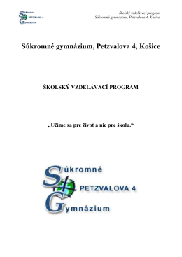 Súkromné gymnázium, Petzvalova 4, Košice