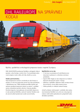 Stiahnuť brožúrku DHL RailEurope