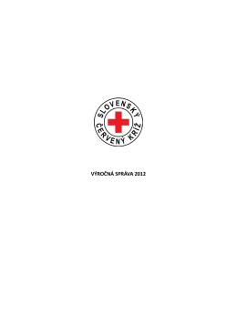 VÝROČNÁ SPRÁVA 2012 - Red Cross EU Office