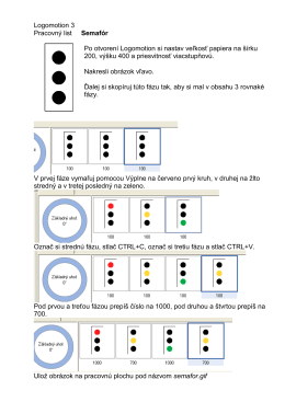 Logomotion 3 Pracovný list Semafór Po otvorení
