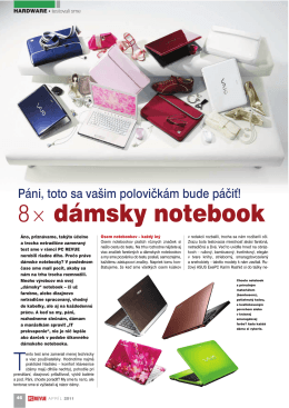 8× dámsky notebook