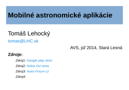 Mobilné astronomické aplikácie