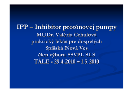 IPP – Inhibítor protónovej pumpy