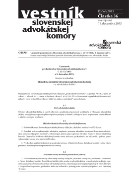 Skúšobný poriadok - Slovenská advokátska komora