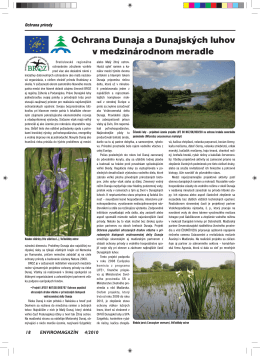 Ochrana Dunaja a Dunajských luhov v medzinárodnom meradle