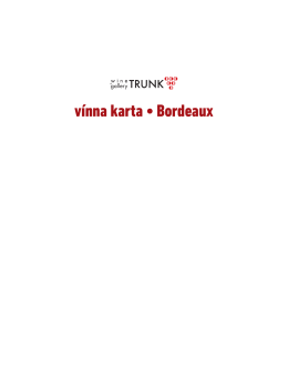 vínna karta • Bordeaux