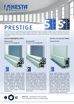 Leták prestige okná, dvere