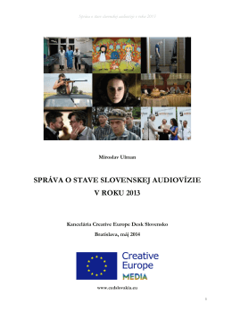 správa o stave slovenskej audiovízie v roku 2013