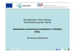 Revitalizácia rieky Moravy Revitalisierung der March Hodnotenie