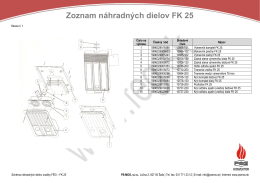 Zoznam náhradných dielov FK 25 - PS