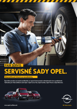 Fair Servis leták - Úžitkové vozidlá Opel
