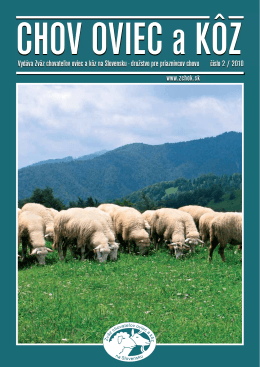 Číslo 02/2010 - Zväz chovateľov oviec a kôz na Slovensku