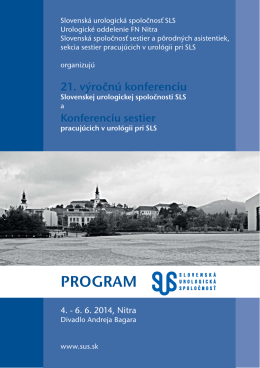 SLS Nitra 2014 PROGRAM.indd - Slovenská urologická spoločnosť