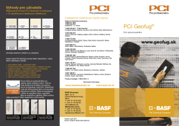 PCI Geofug® - pre spracovateľov