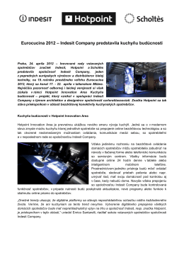 Eurocucina 2012 – Indesit Company predstavila kuchyňu budúcnosti