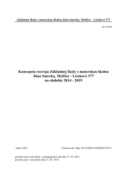 Koncepcia školy14-19.pdf - ZŠ s MŠ Jána Smreka Melčice
