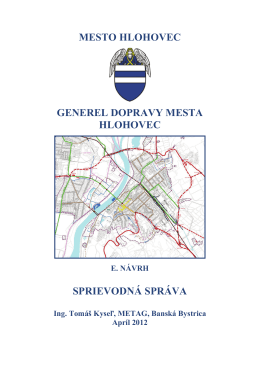 Návrh Generel dopravy mesta Hlohovec