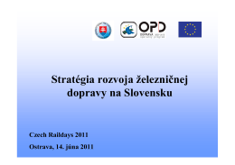 Stratégia rozvoja železničnej dopravy na Slovensku