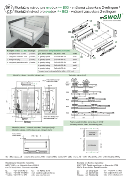 SK / CZ Montážny návod pre evobox B03 - vnútorná
