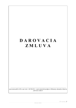 darovacia zmluva