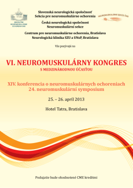 VI. neuromuskulárny kongres