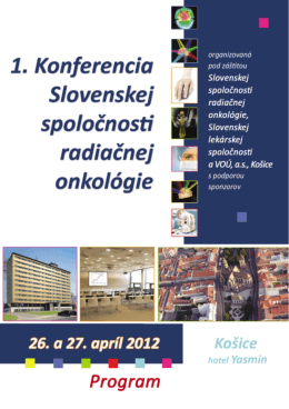 program - Slovenská spoločnosť radiačnej onkológie