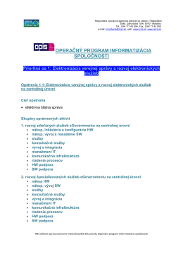 Operačný program Informatizácia spoločnosti (OPIS)