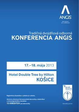 KONFERENCIA ANGIS Hotel Double Tree by Hilton KOŠICE