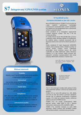 S7 Integrovaný GPS/GNSS systém